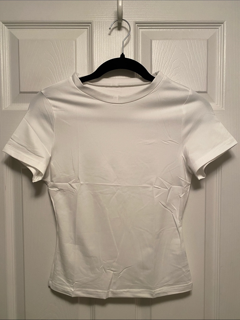 Basic Women's White Crewneck Short Sleeve Top…size XS